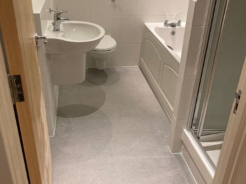 Bathroom damage - after